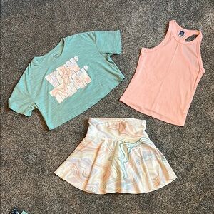 Old Navy Kids 3-Piece Activewear Set - Teal, Coral, White